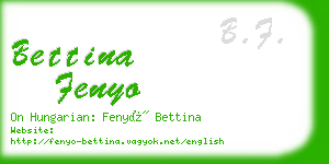 bettina fenyo business card